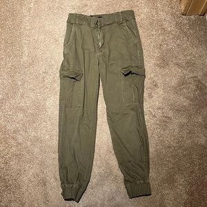 Used high rise cargo joggers.